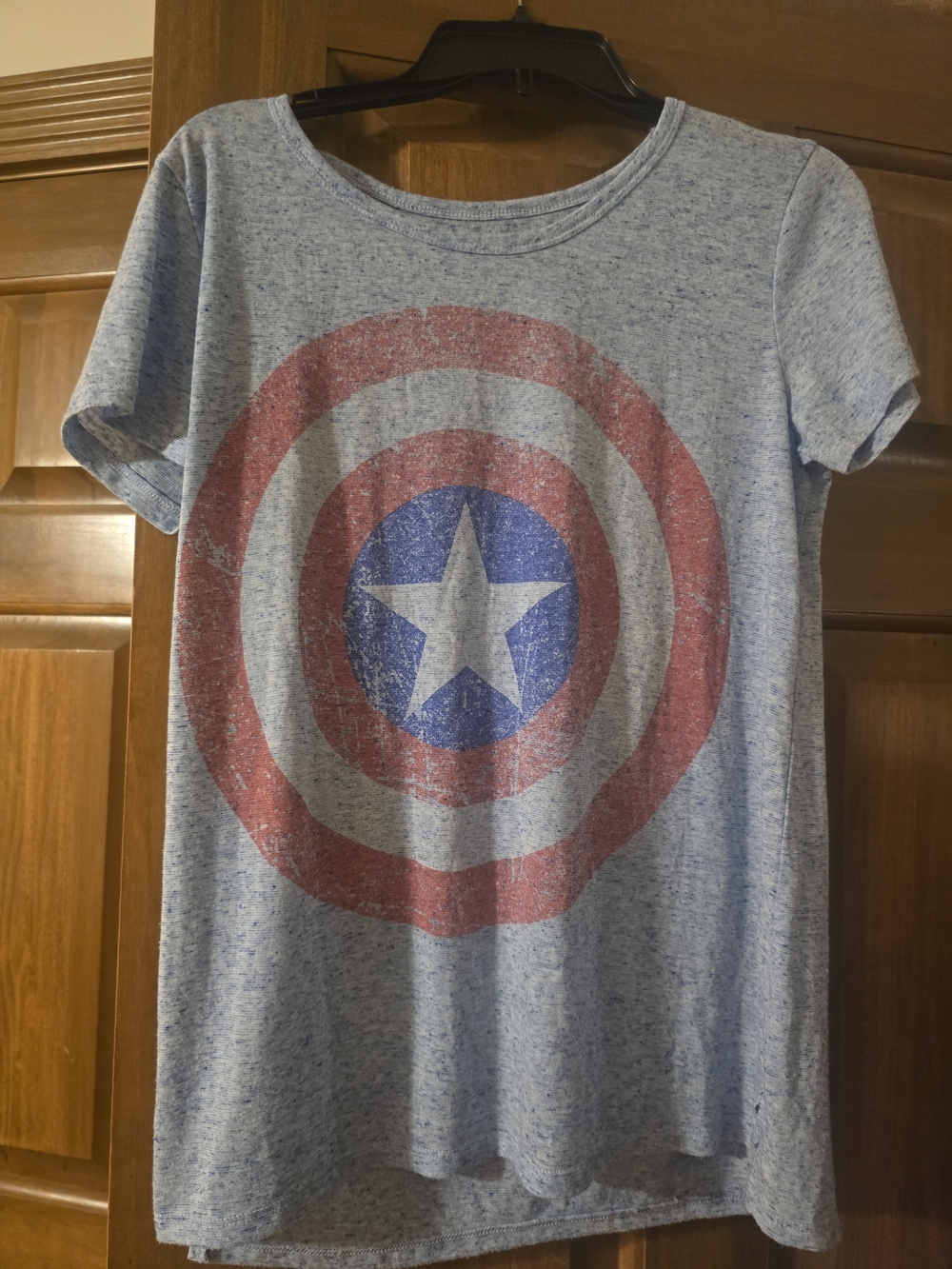 Women's Blue Captain Shield Graphic Tee